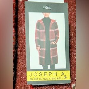 Joseph A. Hooded Sweater Duster Coat 
Size M